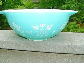 Vintage Pyrex Cinderella Mixing Bowl Turquoise/aqua Blue