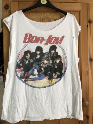 Vintage Bon Jovi 1987 Slippery When Wet Concert Tour T Shirt Rock