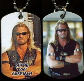 Duane Dog Chapman The Bounty Hunter Photo Aluminum Dog Tag Necklace W/30 " Chain