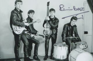 Pete Best Hand Signed 6x4 Photo - Music Autograph - The Beatles.