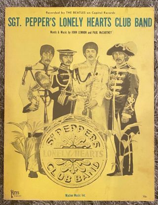 The Beatles Usa 1967 Sheet Music Sgt.  Pepper 