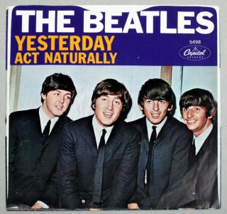 Beatles Yesterday Capitol Records Picture Sleeve West Coast - 1964 - Estw