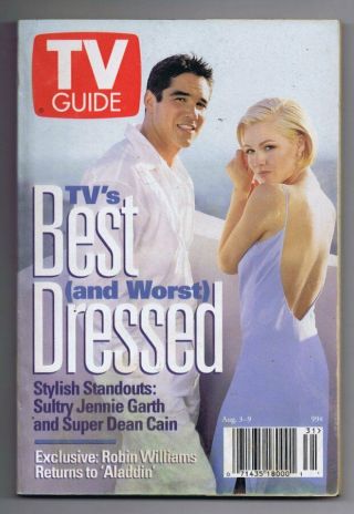 Vintage August 3,  1996 Tv Guide No Label Jennie Garth Dean Cain