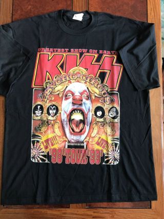 Authentic Kiss Psycho Circus ‘98’tour’99’ Xl Black T - Shirt