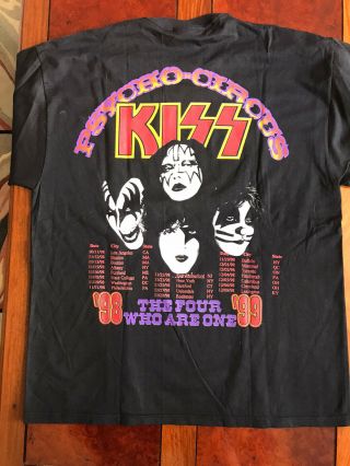 Authentic KISS Psycho Circus ‘98’tour’99’ XL Black T - shirt 2