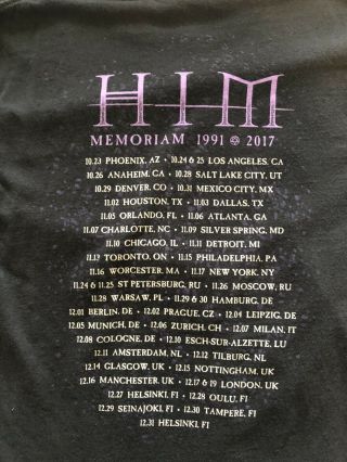 Him Band Farewell Concert T - Shirt Tour Dates 2017 Men 