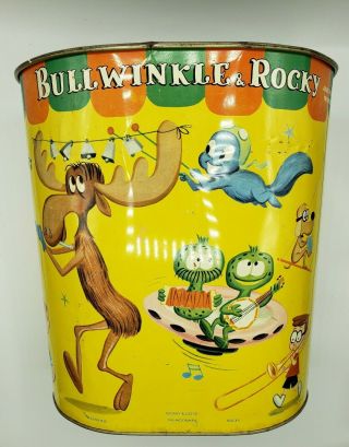 Rocky And Bullwinkle 1961 Trash Can Jay Ward Dudley Do - Right
