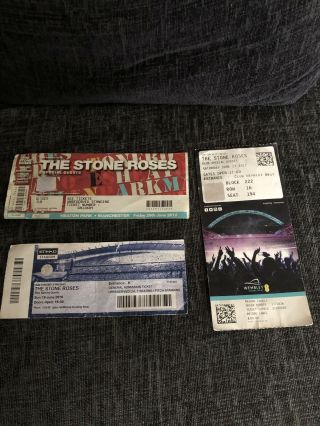 The Stone Roses Etihad Stadium 17/6/16 Tickets Stubs Heston Park Wembley