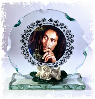 Bob Marley Cut Glass Round Plaque Limited Edition | Cellini - Plaques
