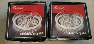 10 Vintage Lead Crystal Coasters Cristal D 