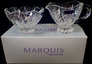 Marquis By Waterford Crystal Canterbury Creamer & Sugar Set 40003060 Germany