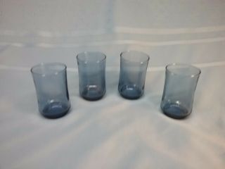 Set Of 4 Libby Dusky Blue Juice Glass Bolero 6 Oz 6 5/8 Tall