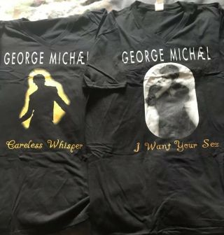 George Michael/wham Tee Shirts Size Xl Careless Whisper I Want Your Sex