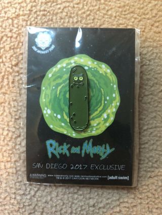 Rick & Morty Pin Pickle Rick San Diego Comic Con Sdcc Exclusive Zen Monkey Nip