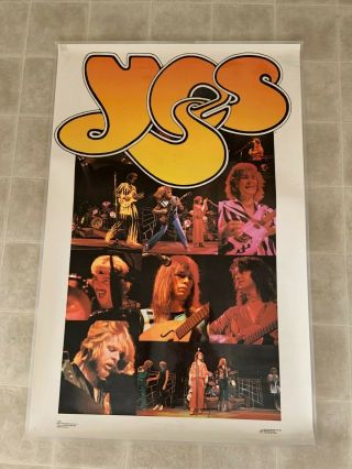 Yes Vintage Group Poster From 1977 Size 23 X 25 & Laminated