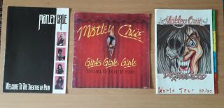 Motley Crue Tour Programs Bundle Theatre,  Girls & Dr Feelgood Tour Programmes