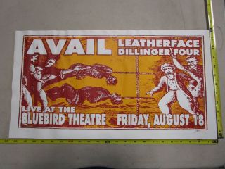 2000 Concert Poster Avail Leatherface Dillinger Four Lindsey Kuhn S/n Le 142