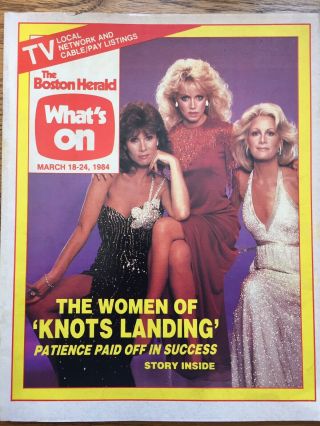 1984 Boston Herald What’s On Tv Weekly The Women Of Knots Landing