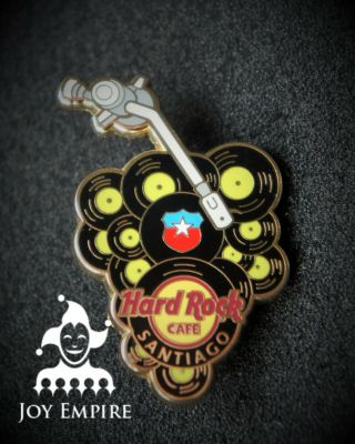 Hard Rock Cafe Santiago Chile Grapes / Records Pin 2013