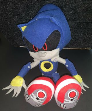 Metal Sonic The Hedgehog 11 " Plush Sega Brand Rare