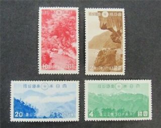 Nystamps Japan Stamp 320 - 323 Og Nh $30