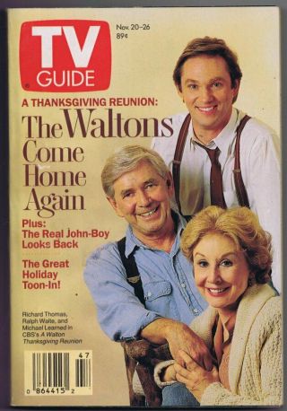 Vintage November 20 1993 Tv Guide The Waltons Richard Thomas