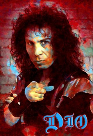 Ronnie James Dio Poster Art " Heaven And Hell " Large 20x30 Print