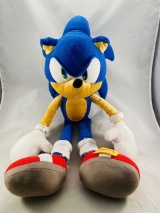 Sonic The Hedgehog Stuffed Plush Sega Game Character Toy 24” Tall Vintage
