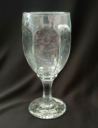 Set Of 5 Libbey Chivalry Clear Glass Red Wine Goblets 6 1/4 "
