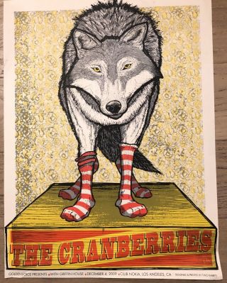The Cranberries Concert Poster Dec 4 2009 Los Angeles 12 Of 31 Extremely Rare