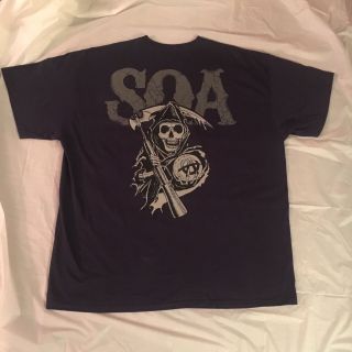 official SONS OF ANARCHY t shirt - SAMCRO grim reaper BIKER graphics - - - (2XL) 2
