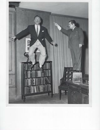 Vintage B & W Press Photo Nbc Tv Mickey Rooney,  Billy Curtis From 1954