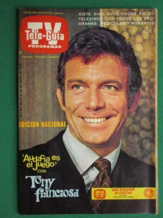 1970 Tony Franciosa The Name Of The Game Photo Cover Spanish Mexican Tv Guide