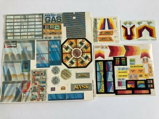 Set Of Four Vintage M.  A.  S.  K Decal Sheets