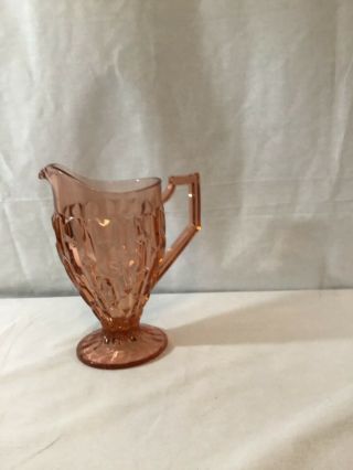 Vintage Pink Depression Glass Water / Lemonade Pitcher