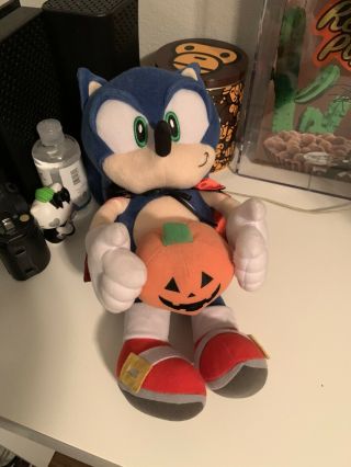 Sega Sonic Jumbo Halloween Plush Japan Tokyo Joypolis Limited Edition