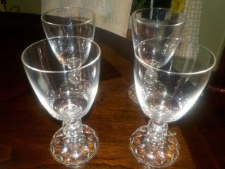 Fostoria American Lady Crystal Four Water Stems/goblets.  Wow