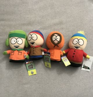 South Park Plush Set Of 4 (cartman,  Stan,  Kyle,  Kenny) Nanco 2008