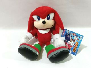 Official Sonic X Knuckles Plush Toy Doll Sega 2003 The Hedgdehog Japan Tag