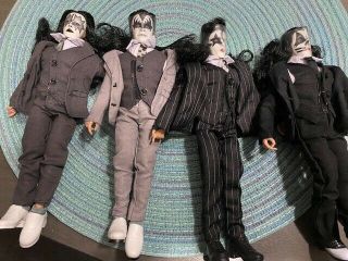 Kiss Dressed To Kill Set Of 4 Dolls In Peter Criss Gene Simmons