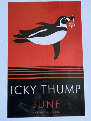 Rare White Stripes Pre Release Icky Thump Sticky Snipe Poster