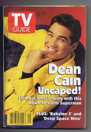 Vintage Tv Guide July 22,  1995 No Label Dean Cain Superman Lois Clark
