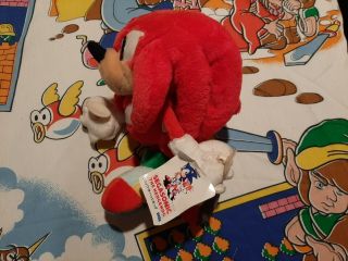 RARE 1995 SEGA Sonic the Hedgehog Suction Cup Knuckles Plush Toy Doll VTG 2