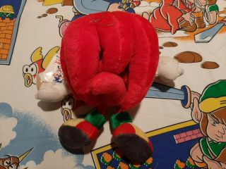 RARE 1995 SEGA Sonic the Hedgehog Suction Cup Knuckles Plush Toy Doll VTG 3