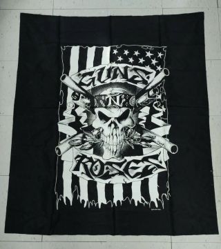 Vintage Guns N Roses Gnr 1992 Skull Flag Tapestry Flag Wall Hanging Banner