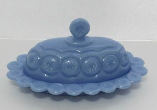 Moon And Star Stars Delphite Glass 1/4 Butter Dish Nr