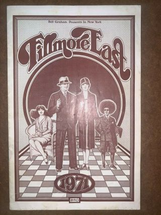 Fillmore East Program 6/5,  6,  & 9/71 Zappa & Mothers,  Byrds,  Mckendree Spring
