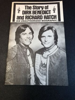 Vintage Richard Hatch & Dirk Benedict Fan Booklet Battlestar Galactica