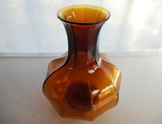 Tiara Indiana Glass Burnt Honey Amber Colonial 8 