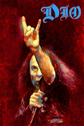 Dio Poster Art " We Rock " Ronnie James Dio Large 20x30 Print